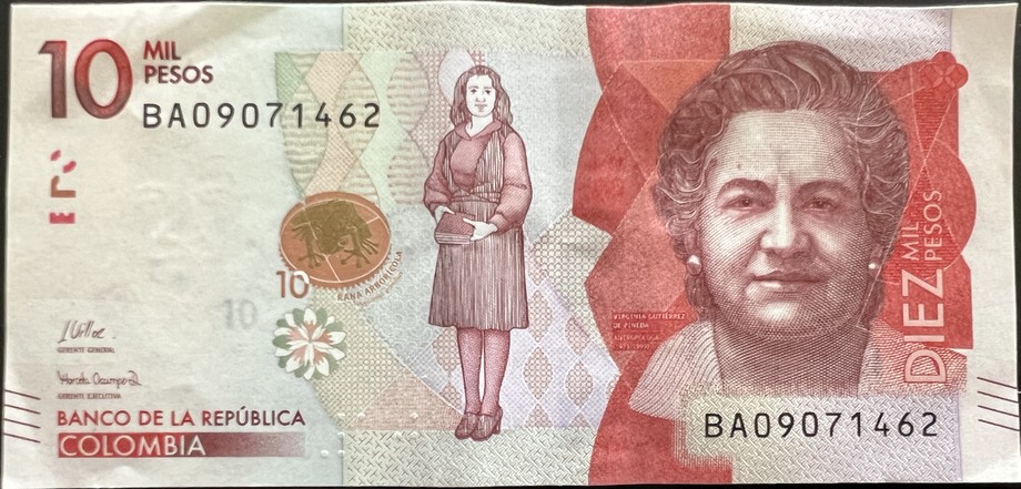 Colombia 10000 Peso, front