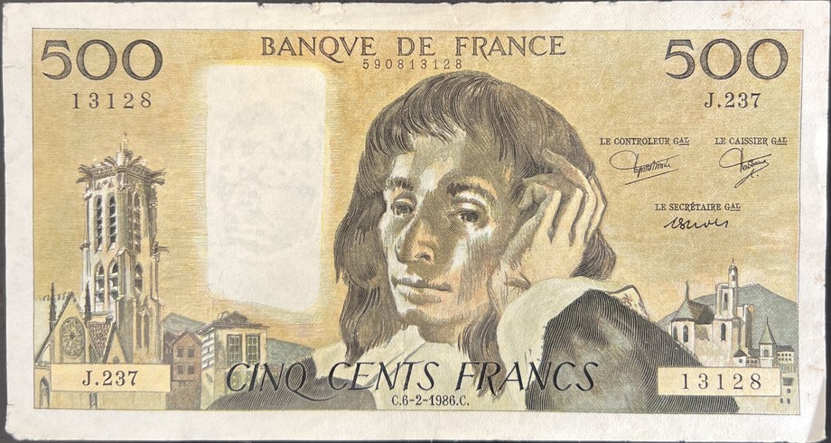 France 500 Franc, front