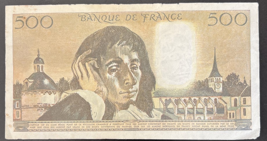 France 500 Franc, back