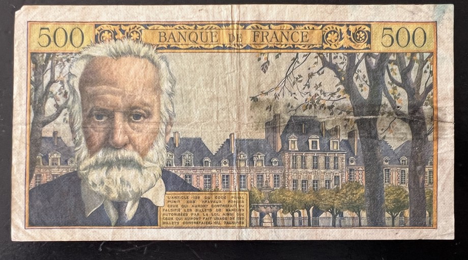 France 500 Franc, back