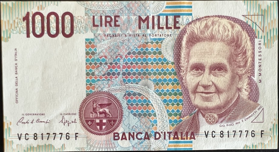 Italy 1000 Lira, front