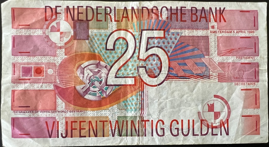 Netherlands 25 Guilder, front