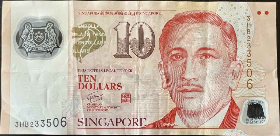 Singapore 10 Dollar, front