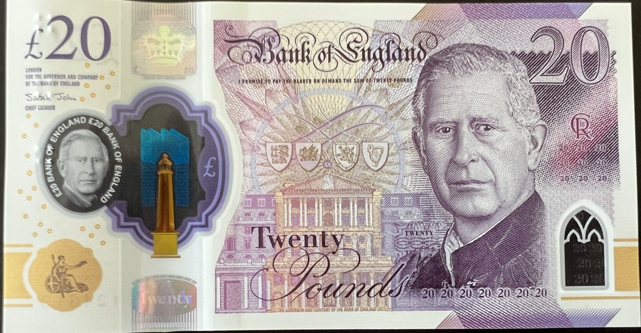 United Kingdom 20 Pound, front