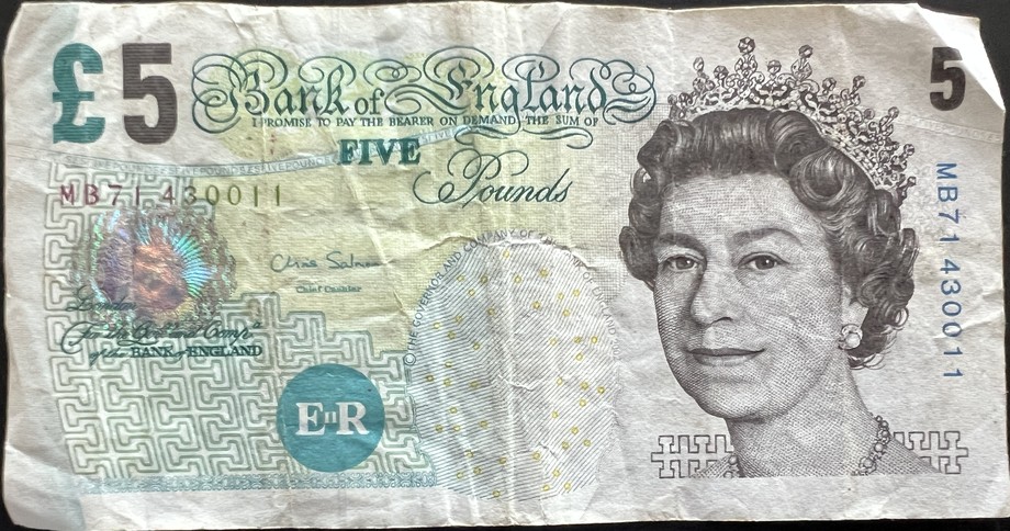 United Kingdom 5 Pound, front