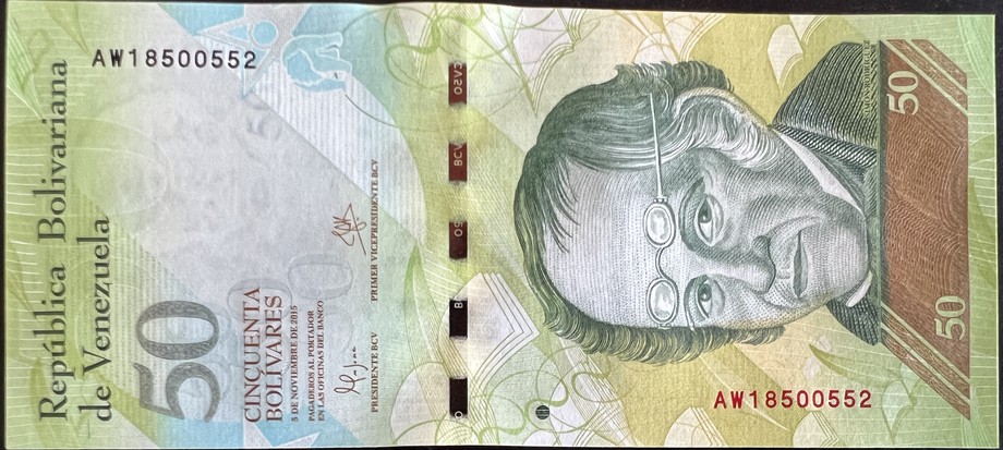 Venezuela 50 Bolívar, front