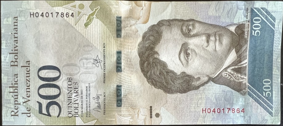 Venezuela 500 Bolívar, front