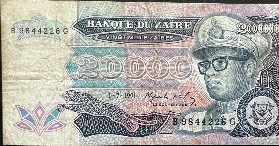 Zaire 20000 Zaïre, front