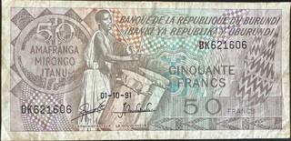 Burundi 50 — front